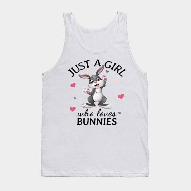 Just a Girl Who Loves bunnies Gift Tank Top by Terlis Designs